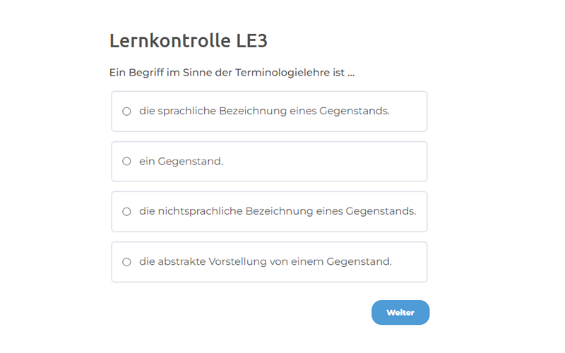 Lernkontrolle